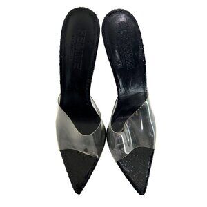 FEMME Gianni Mules in Black Clear